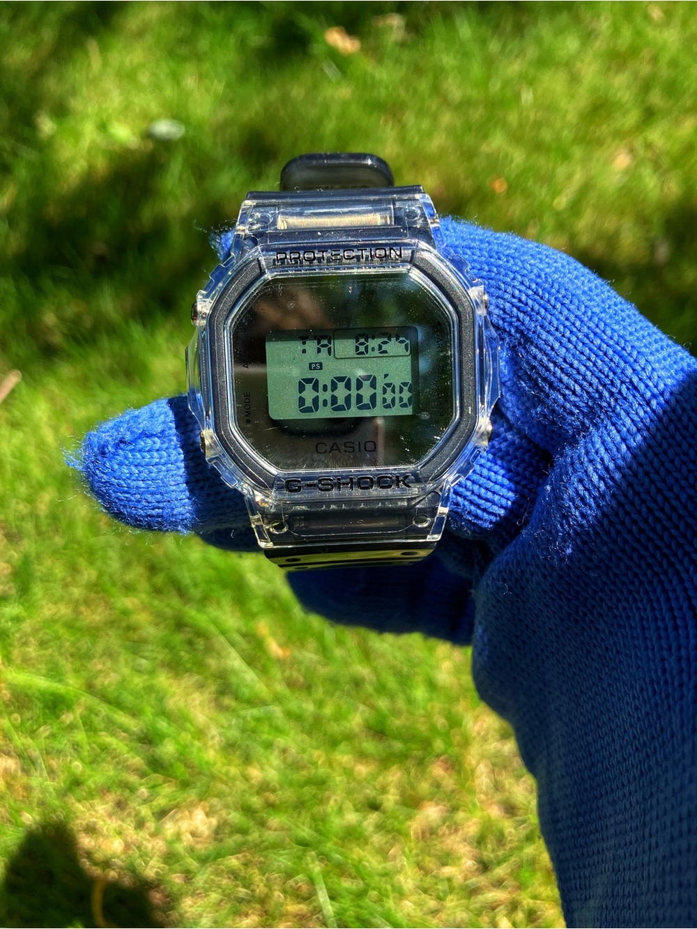 Custom G Shock Clear and Silver Dw5600